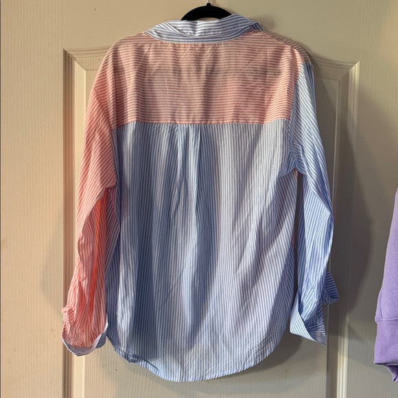 JODIFL Striped Blue and Pink Button-Up Shirt - Picture 4 of 4